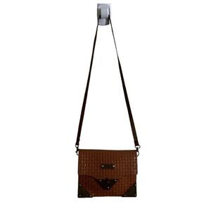 Armand De Paris Vintage Genuine Leather Luggage Style Purse Woven Bag Luxury